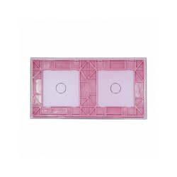 Dviejų vietų LIVOLO stiklo panelė 7011-67 (1+1) Rožinė