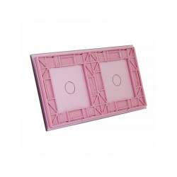 Dviejų vietų LIVOLO stiklo panelė 7011-67 (1+1) Rožinė