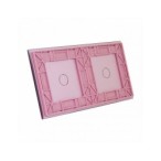 Dviejų vietų LIVOLO stiklo panelė 7011-67 (1+1) Rožinė