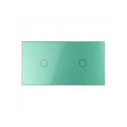 Dviejų vietų LIVOLO stiklo panelė 7011-68 (1+1) Žalia