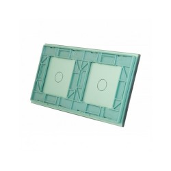 Dviejų vietų LIVOLO stiklo panelė 7011-68 (1+1) Žalia