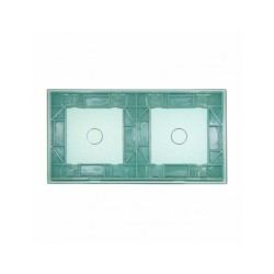Dviejų vietų LIVOLO stiklo panelė 7011-68 (1+1) Žalia