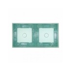 Dviejų vietų LIVOLO stiklo panelė 7011-68 (1+1) Žalia