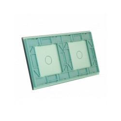 Dviejų vietų LIVOLO stiklo panelė 7011-68 (1+1) Žalia