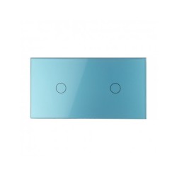 Dviejų vietų LIVOLO stiklo panelė 7011-69 (1+1) Mėlyna