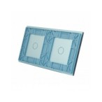 Dviejų vietų LIVOLO stiklo panelė 7011-69 (1+1) Mėlyna