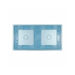 Dviejų vietų LIVOLO stiklo panelė 7011-69 (1+1) Mėlyna