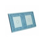 Dviejų vietų LIVOLO stiklo panelė 7011-69 (1+1) Mėlyna