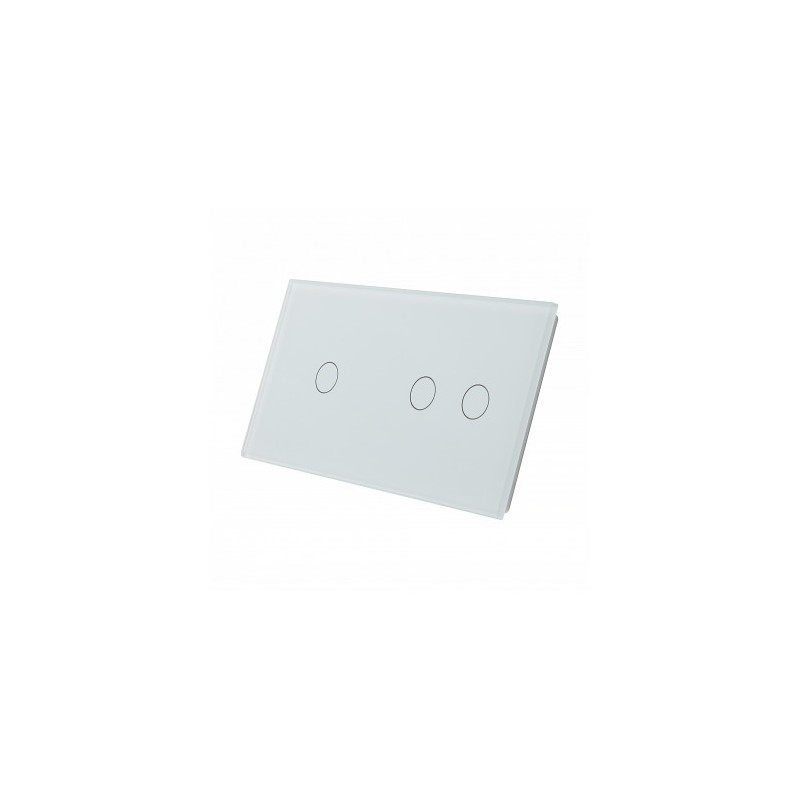 Dviejų vietų LIVOLO stiklo panelė 7012-61 (1+2) Balta