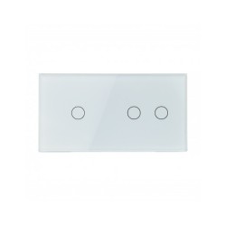 Dviejų vietų LIVOLO stiklo panelė 7012-61 (1+2) Balta