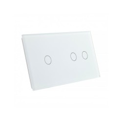 Dviejų vietų LIVOLO stiklo panelė 7012-61 (1+2) Balta