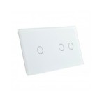 Dviejų vietų LIVOLO stiklo panelė 7012-61 (1+2) Balta