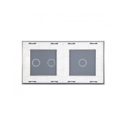 Dviejų vietų LIVOLO stiklo panelė 7012-61 (1+2) Balta