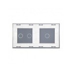 Dviejų vietų LIVOLO stiklo panelė 7012-61 (1+2) Balta