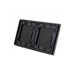 Dviejų vietų LIVOLO stiklo panelė 7012-62 (1+2) Juoda