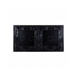 Dviejų vietų LIVOLO stiklo panelė 7012-62 (1+2) Juoda