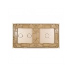 Dviejų vietų LIVOLO stiklo panelė 7012-63 (1+2) Aukso