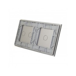 Dviejų vietų LIVOLO stiklo panelė 7012-64 (1+2) Pilka