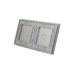 Dviejų vietų LIVOLO stiklo panelė 7012-64 (1+2) Pilka
