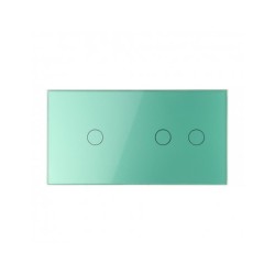 Dviejų vietų LIVOLO stiklo panelė 7012-68 (1+2) Žalia