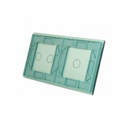 Dviejų vietų LIVOLO stiklo panelė 7012-68 (1+2) Žalia