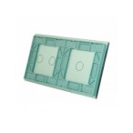 Dviejų vietų LIVOLO stiklo panelė 7012-68 (1+2) Žalia