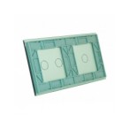 Dviejų vietų LIVOLO stiklo panelė 7012-68 (1+2) Žalia