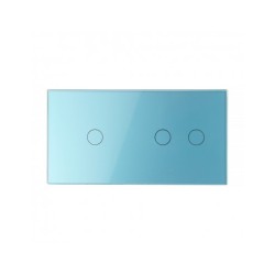 Dviejų vietų LIVOLO stiklo panelė 7012-69 (1+2) Mėlyna