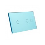 Dviejų vietų LIVOLO stiklo panelė 7012-69 (1+2) Mėlyna