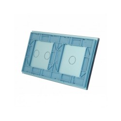 Dviejų vietų LIVOLO stiklo panelė 7012-69 (1+2) Mėlyna