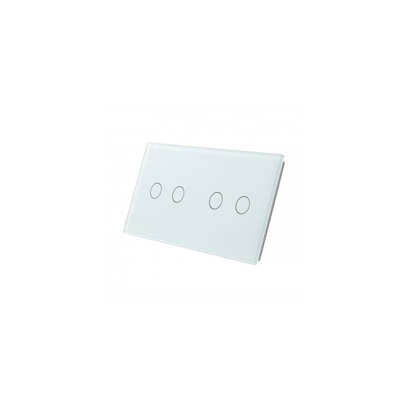 Dviejų vietų LIVOLO stiklo panelė 7022-61 (2+2) Balta