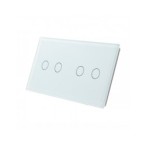 Dviejų vietų LIVOLO stiklo panelė 7022-61 (2+2) Balta