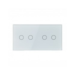 Dviejų vietų LIVOLO stiklo panelė 7022-61 (2+2) Balta