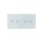 Dviejų vietų LIVOLO stiklo panelė 7022-61 (2+2) Balta