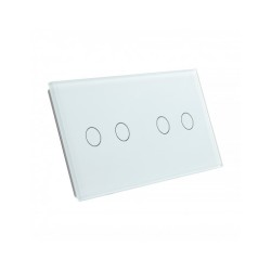 Dviejų vietų LIVOLO stiklo panelė 7022-61 (2+2) Balta