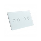 Dviejų vietų LIVOLO stiklo panelė 7022-61 (2+2) Balta