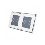 Dviejų vietų LIVOLO stiklo panelė 7022-61 (2+2) Balta