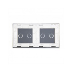 Dviejų vietų LIVOLO stiklo panelė 7022-61 (2+2) Balta