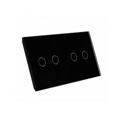 Dviejų vietų LIVOLO stiklo panelė 7022-62 (2+2) Juoda