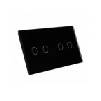 Dviejų vietų LIVOLO stiklo panelė 7022-62 (2+2) Juoda