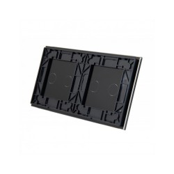 Dviejų vietų LIVOLO stiklo panelė 7022-62 (2+2) Juoda