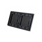 Dviejų vietų LIVOLO stiklo panelė 7022-62 (2+2) Juoda