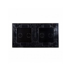 Dviejų vietų LIVOLO stiklo panelė 7022-62 (2+2) Juoda