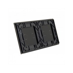 Dviejų vietų LIVOLO stiklo panelė 7022-62 (2+2) Juoda