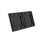 Dviejų vietų LIVOLO stiklo panelė 7022-62 (2+2) Juoda