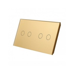 Dviejų vietų LIVOLO stiklo panelė 7022-63 (2+2) Aukso