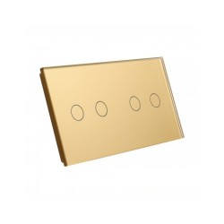 Dviejų vietų LIVOLO stiklo panelė 7022-63 (2+2) Aukso