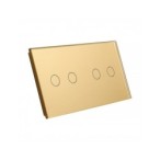 Dviejų vietų LIVOLO stiklo panelė 7022-63 (2+2) Aukso