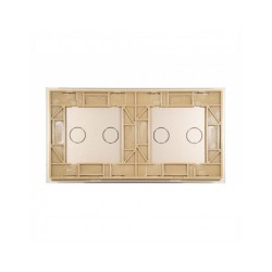 Dviejų vietų LIVOLO stiklo panelė 7022-63 (2+2) Aukso