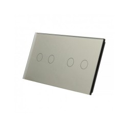 Dviejų vietų LIVOLO stiklo panelė 7022-64 (2+2) Pilka